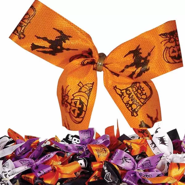 Clearance Fancy Finishes Pre-Tied Bows With Paw Print Pattern - 50 Ct. Bows