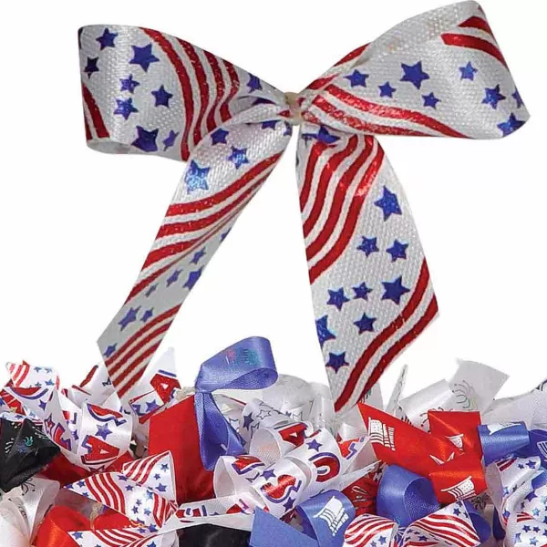 Clearance Fancy Finishes Pre-Tied Bows With Paw Print Pattern - 50 Ct. Bows
