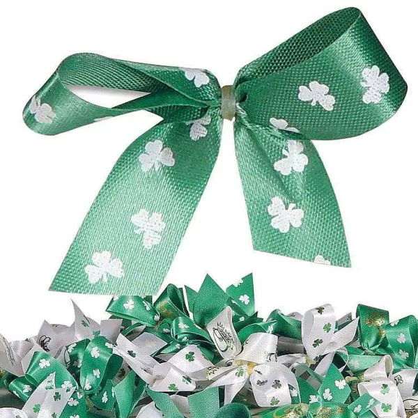 Clearance Fancy Finishes Pre-Tied Bows With Paw Print Pattern - 50 Ct. Bows