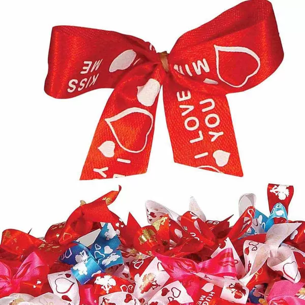 Clearance Fancy Finishes Pre-Tied Bows With Paw Print Pattern - 50 Ct. Bows
