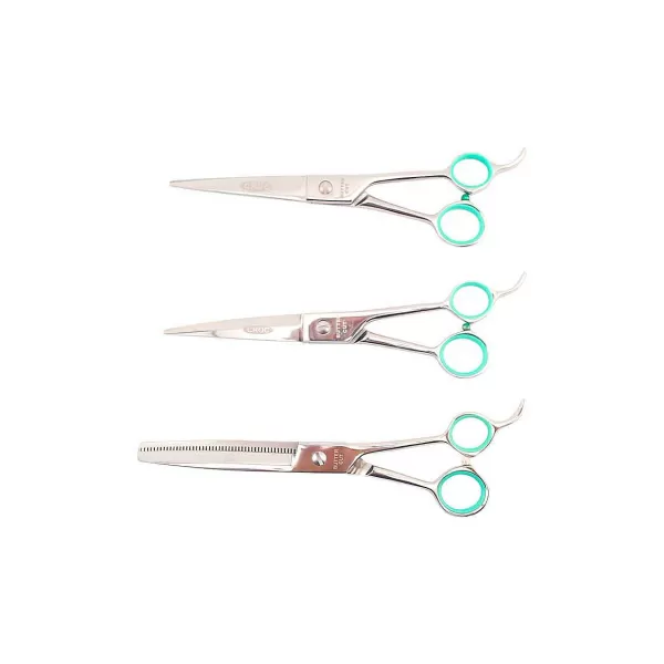Discount Geib Crocodile 3 Piece Kit Left Handed (7.5 St, 7.5 C, 48-Tooth Thinner) Grooming Shears
