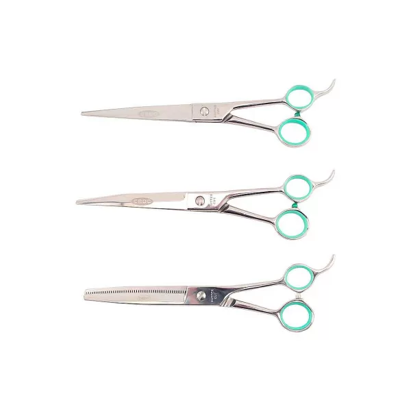 Fashion Geib Crocodile 3 Piece Kit Left Handed (8.5 St, 8.5 C, 48-Tooth Thinner) Grooming Shears