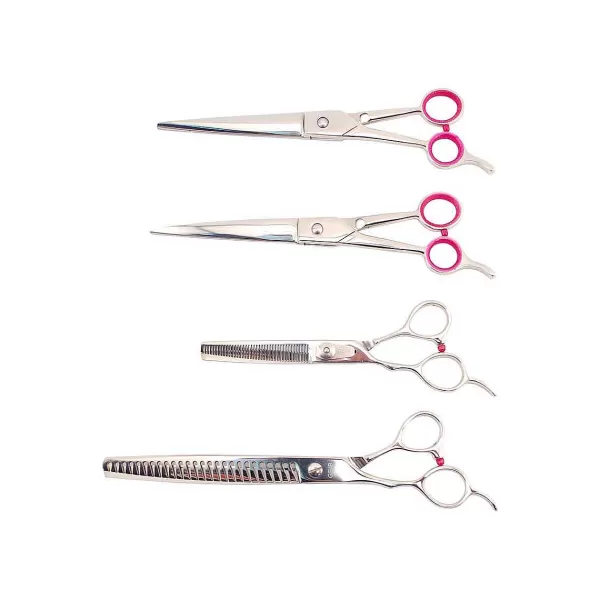 Store Geib Gator 4 Piece Kit Left Handed (8.5 St, 8.5 C, 30 Or 40-Tooth Thinner, 21T Or 26T) Grooming Shears