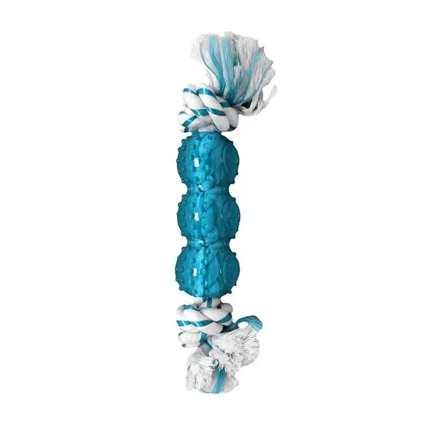 Online Multipet Canine Clean Peppermint Rope With 3 Tpr Balls 6.5" Dental Care