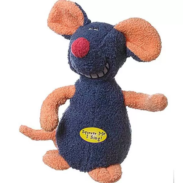 Cheap Multipet Deedle Dude Plush Mouse That Sings Deedle Dude Dog Toys