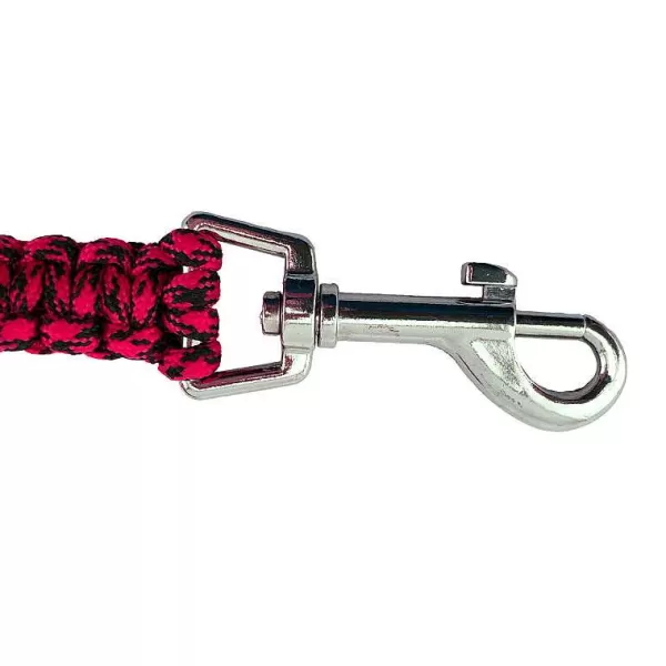 Discount Paw Brothers 6' Tactical Cord Cobra Weave Lead Red & Black Leads & Leashes