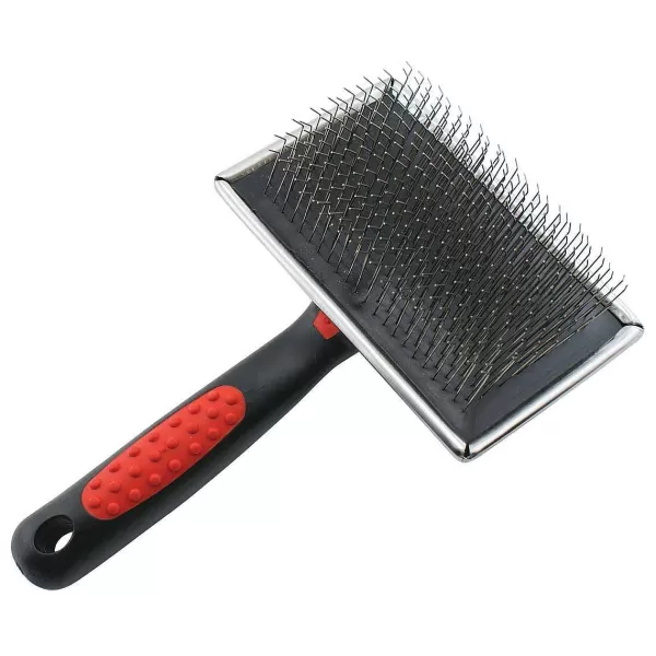 Discount Paw Brothers Hard Extra Long Pin Large Flat Slicker Brush Grooming Tools