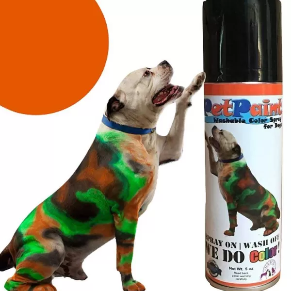 Online Petpaint Dog Washable Orange Colored Fur Spray 5 Oz Creative Grooming