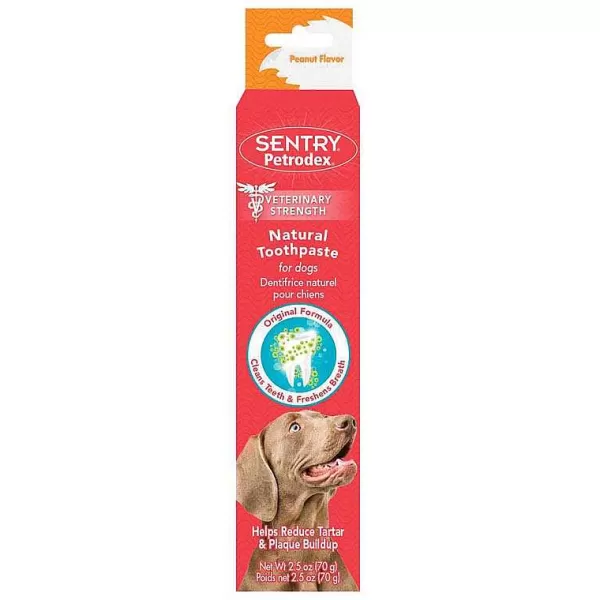 Clearance Sentry Petrodex Natural Toothpaste For Dogs Peanut Butter Flavor 2.5 Oz Dental Care