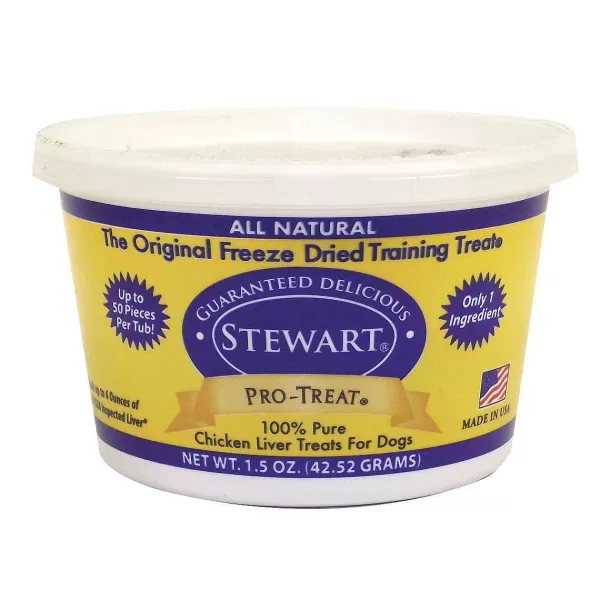 New Stewart Pro-Treats For Dogs Freeze Dried Chicken Liver 1.5 Oz Dog Treats