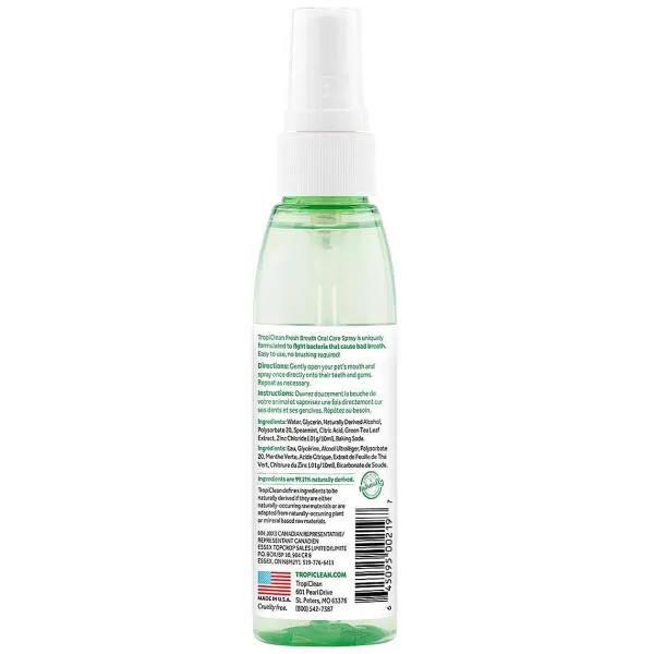 Best Sale Tropiclean Fresh Breath Oral Care Spray Mint 4 Oz Dental Care