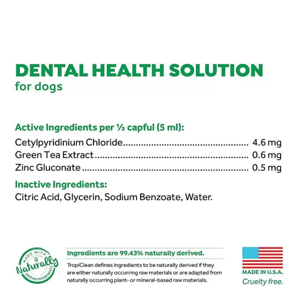 New Tropiclean Fresh Breath Oral Care Water Additive 33.8 Oz Dental Care